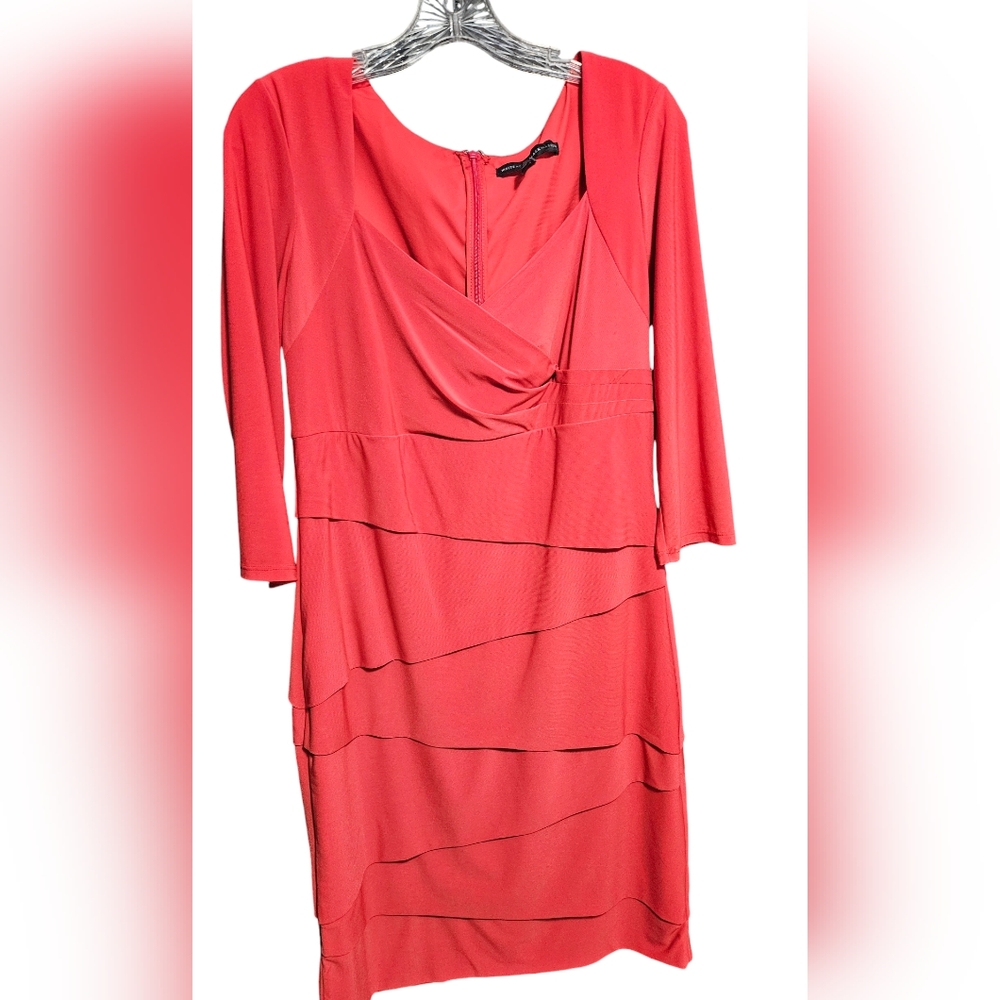Womens Coral White House Black Market Body Shaping Dress